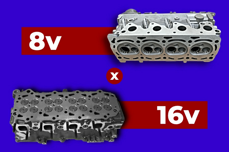 Qual a diferen�a entre os motores 8v e 16v?
