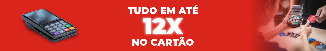 Dividimos tudo em até 12x no cartão